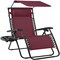 Best Choice Products 30” Extra Wide Folding Zero Gravity Patio Lounge Chair w/Adjustable Canopy Shade